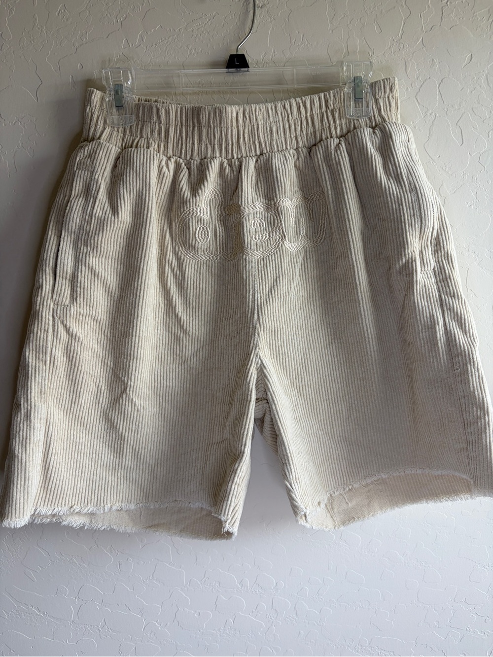 Drew House Corduroy Shorts Cream / Treehouse - Size Medium